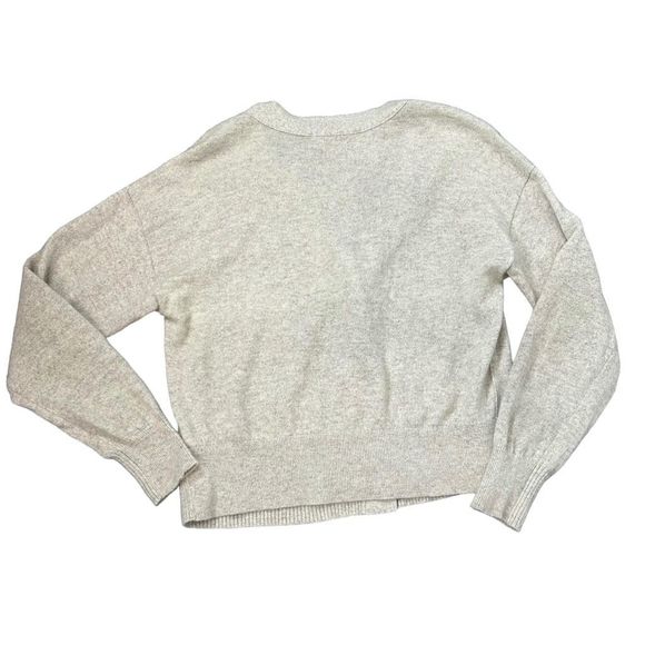 Everlane Womens Cropped Cashmere Cardigan Sweater Oatmeal Gray Canvas Heather S - Picture 10 of 15